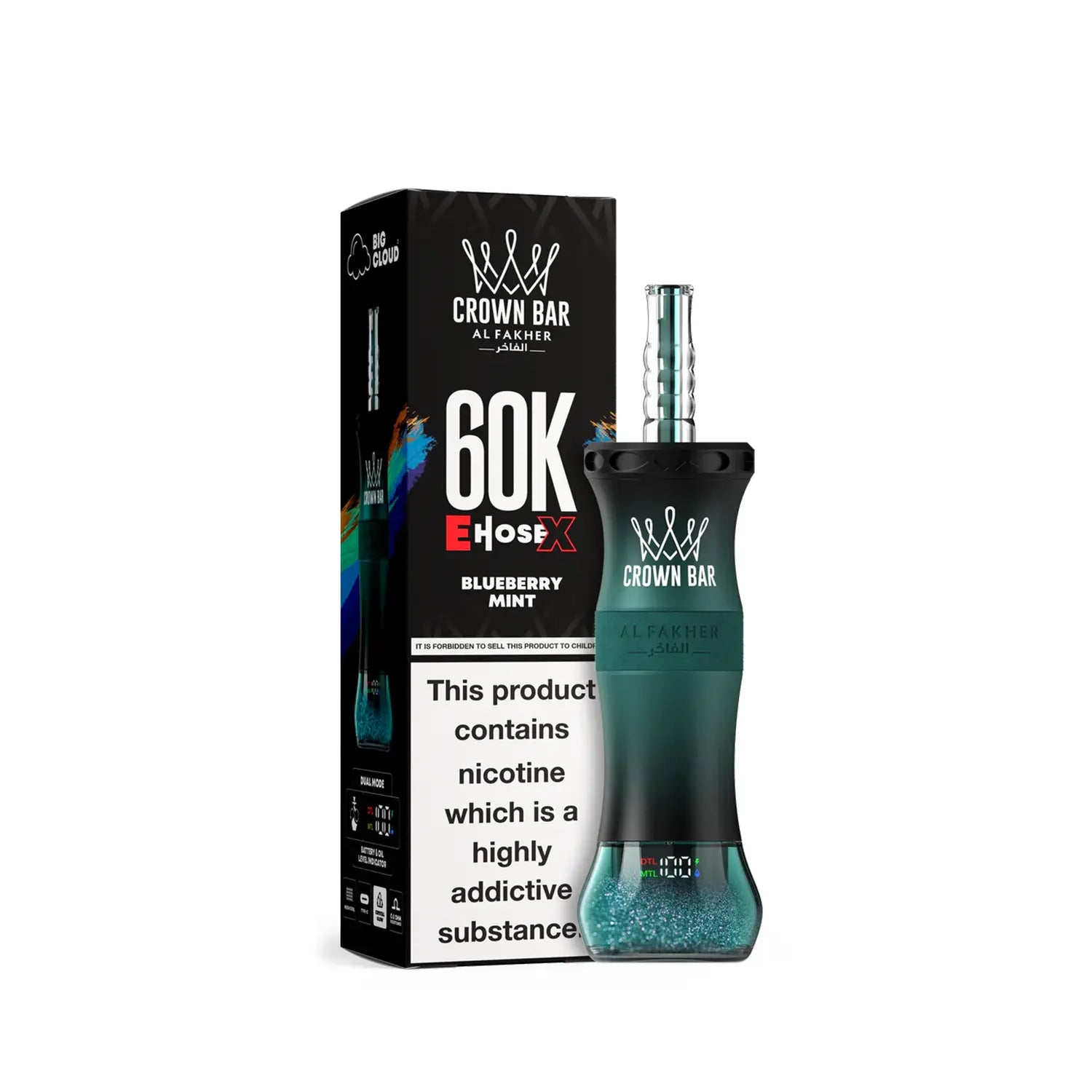 Al Fakher Crown Bar 60K E-Hose X Disposable Al Fakher Flavors Al Fakher Crown Bar 60K E-Hose X Disposable Al Fakher Flavors